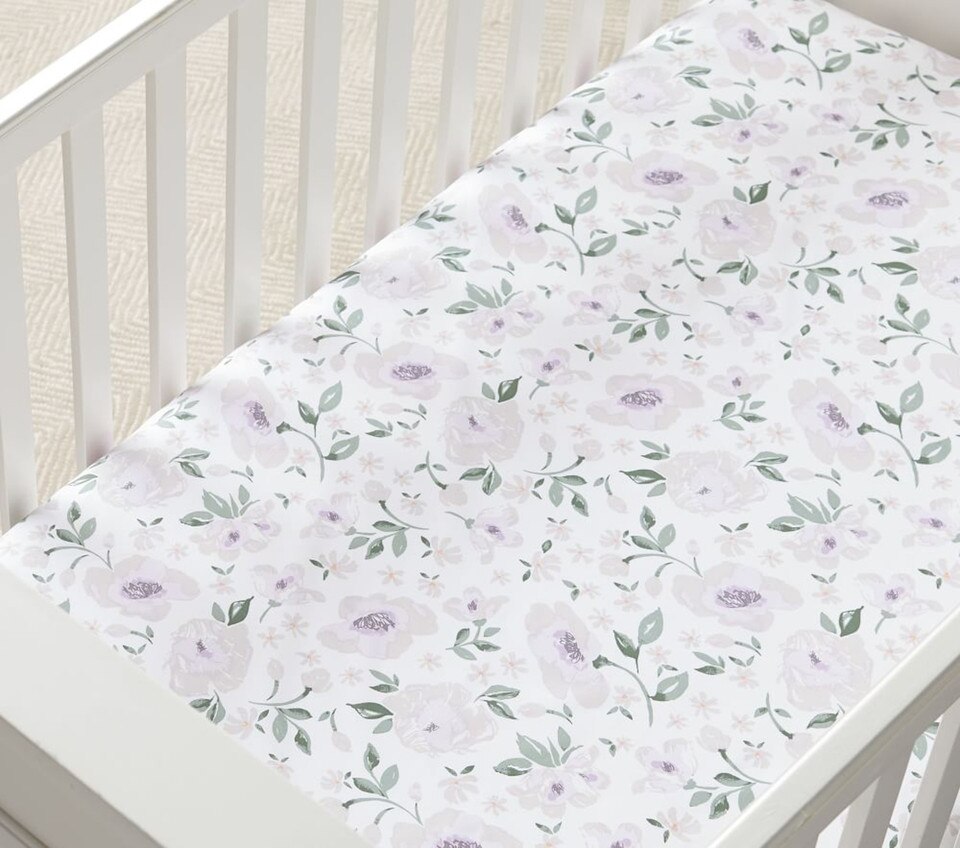 Spring Floral Organic Fitted Cot Sheet